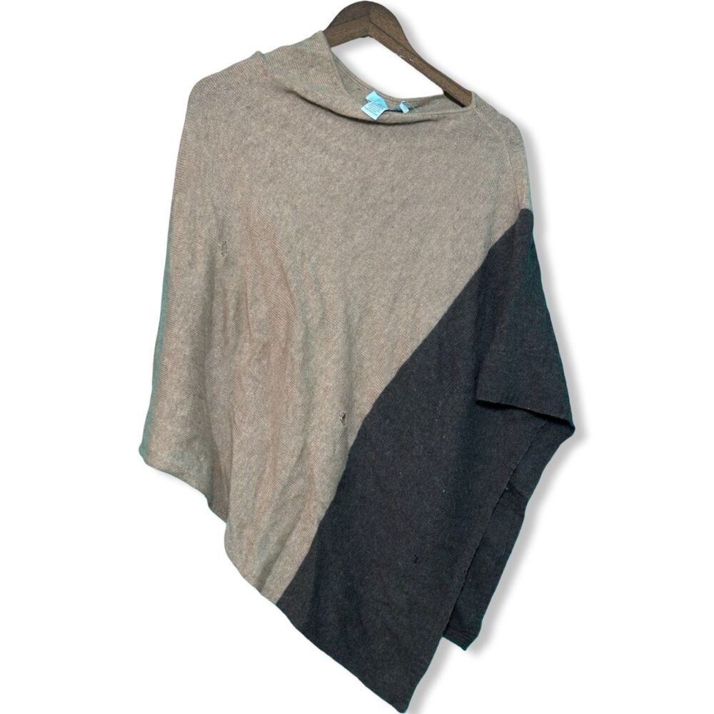 Celeste Wool Cashmere Colorblock Poncho | Destash for Fiber Crafts/Yarn | As-Is